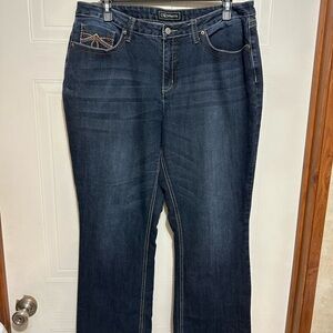 Cato Blue Straight Leg Jeans with Subtle Fading